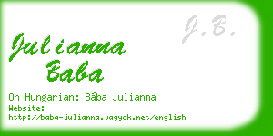 julianna baba business card