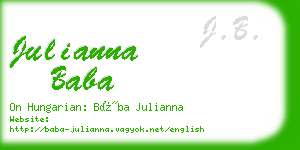 julianna baba business card